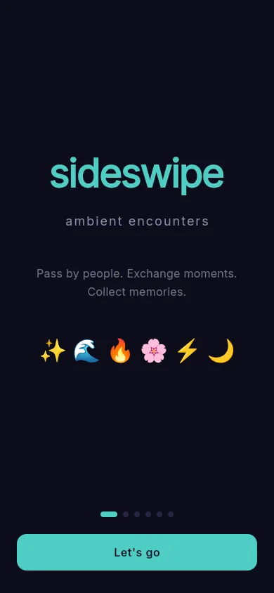 SideSwipe welcome screen