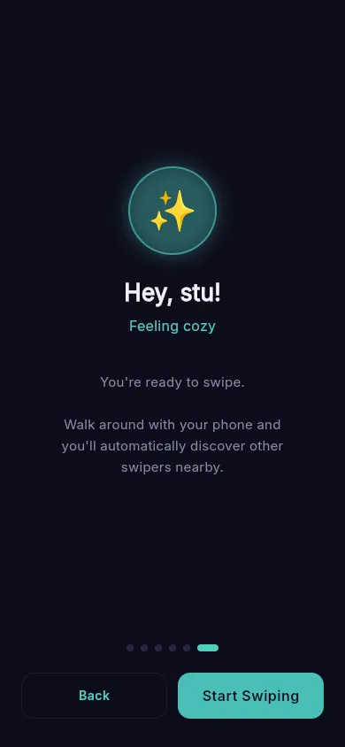 Ready to start swiping
