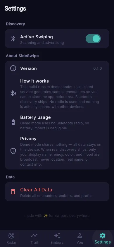 Settings and how it works